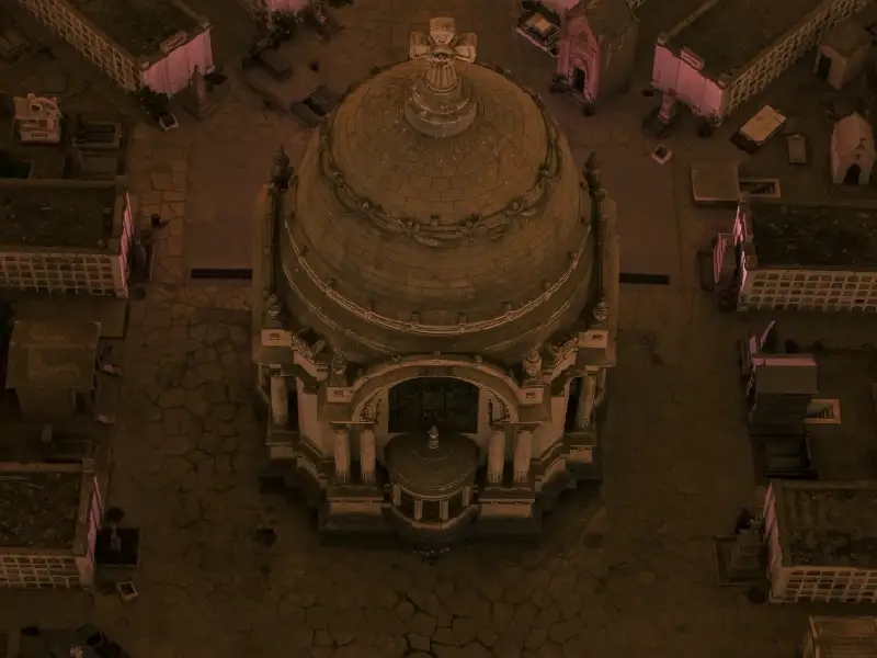 fotografia con drone en el centro de lima